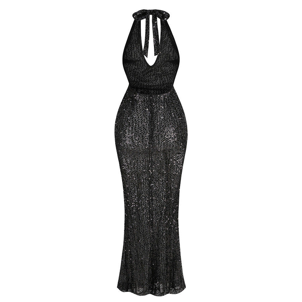 Sexy Sequin transparente